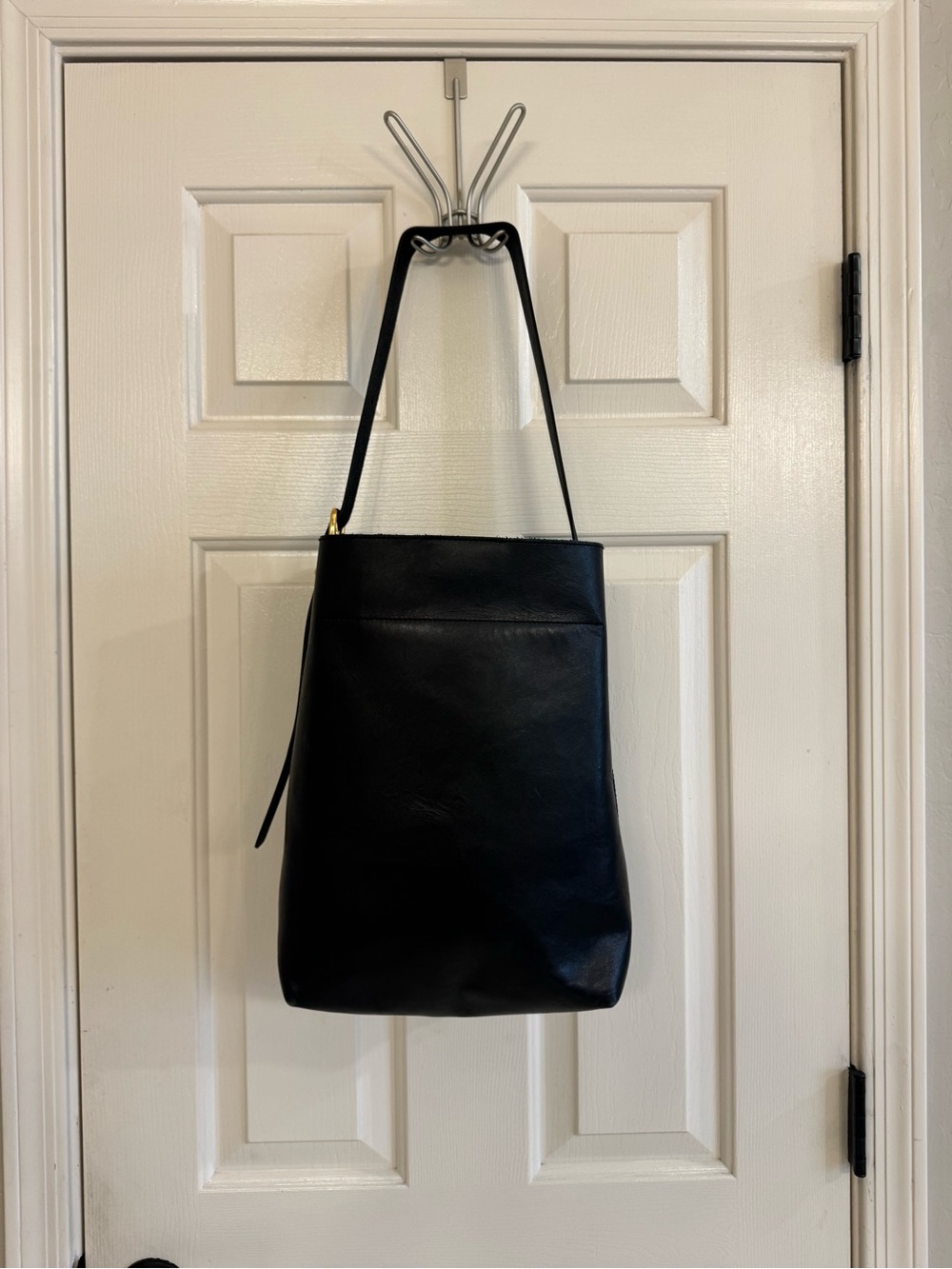 Madewell Essential Large Tote Black Leather Shoulder Bag